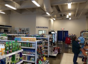 Interior of Chaar pet supplies after renovations are completed