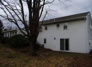 Exterior of home before new siding is installed