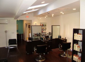 Interior of Excape Salon after renovations
