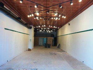Interior of Primo hoagies under construction during renovations